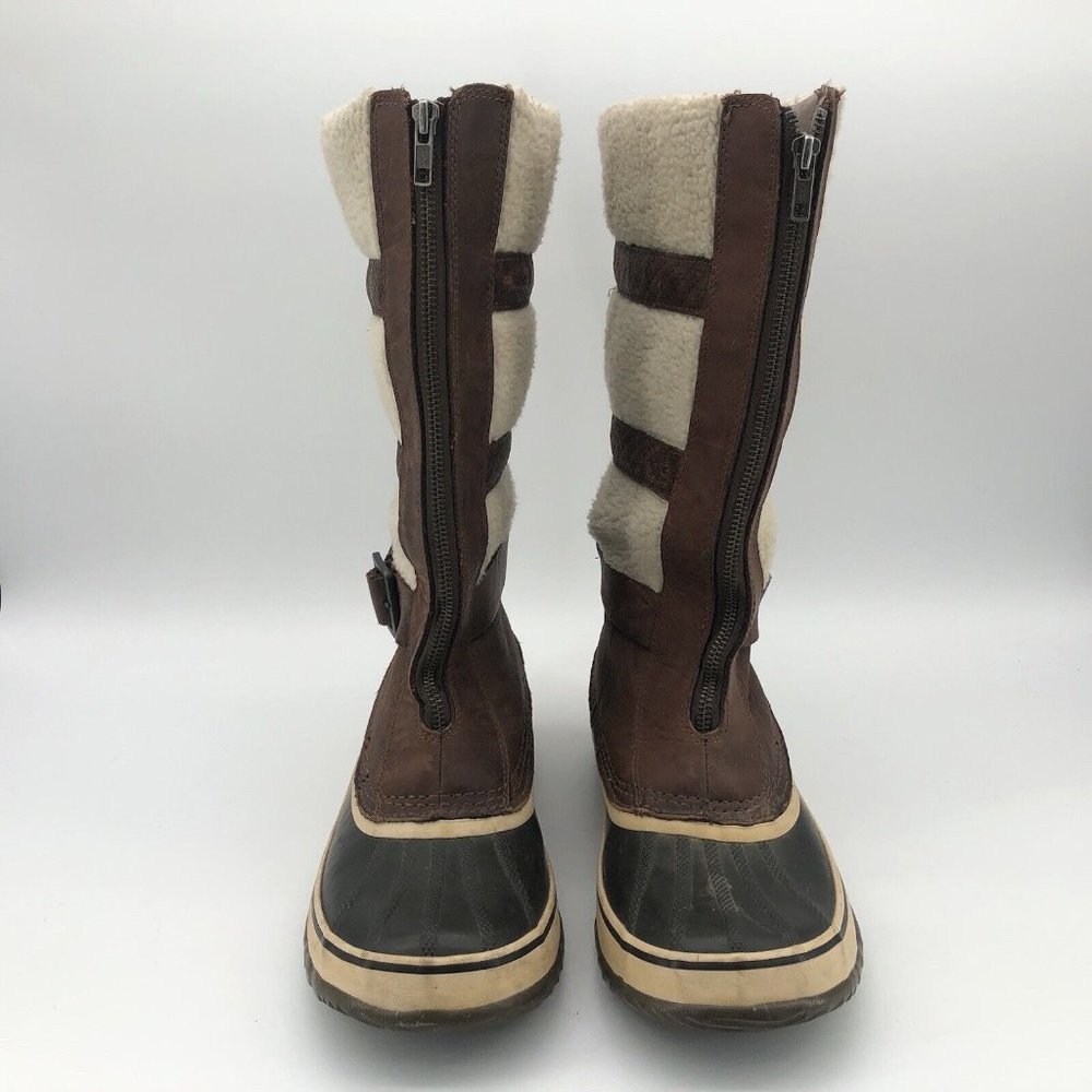Sorel Boots Womens 10 EU 42 Helen Of Tundra Shearling Fleece & Brown Leather - Picture 7 of 12